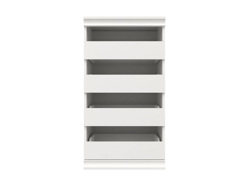 White 4 Drawer Wood Modular Storage Unit B507