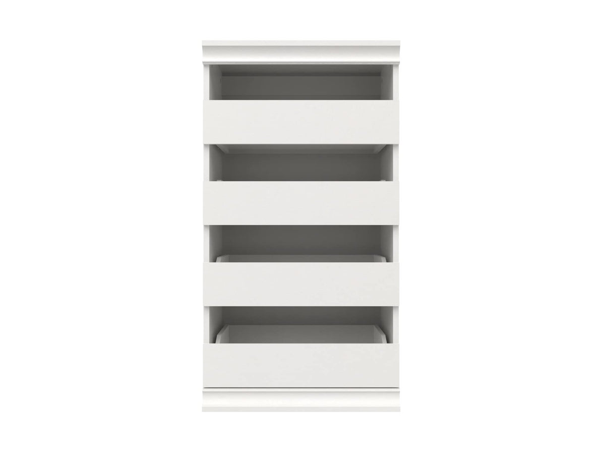 White 4 Drawer Wood Modular Storage Unit B507