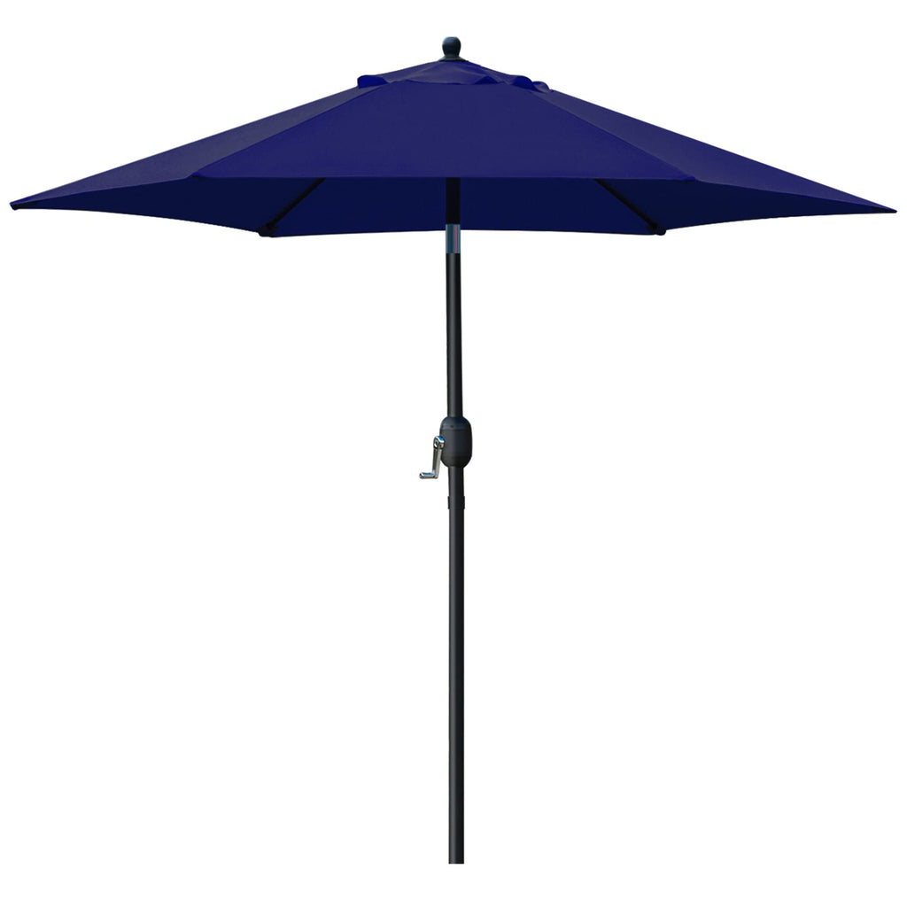 7.5' Tilt Crank Navy Blue Patio Umbrella P1457