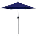 7.5' Tilt Crank Navy Blue Patio Umbrella P1457