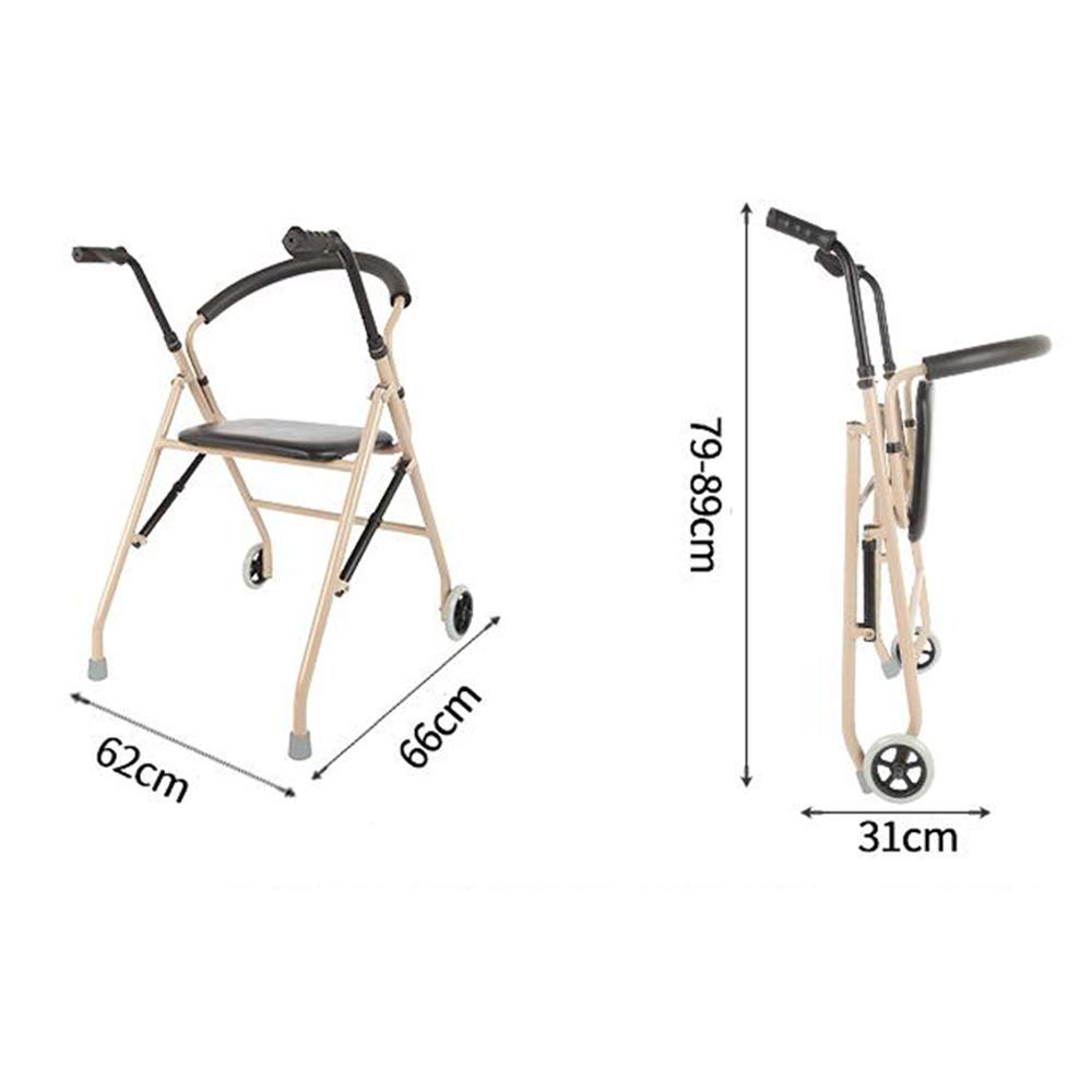 Lightweight Folding Aluminum Rollator Walker with Seat Z5152