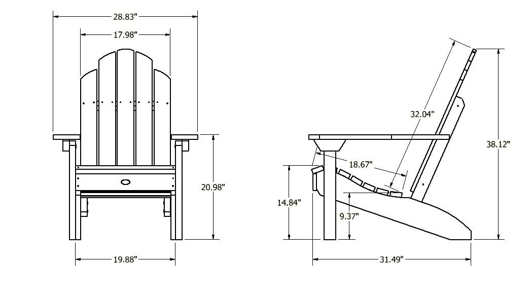 Nantucket Blue Adirondack Chair Z799
