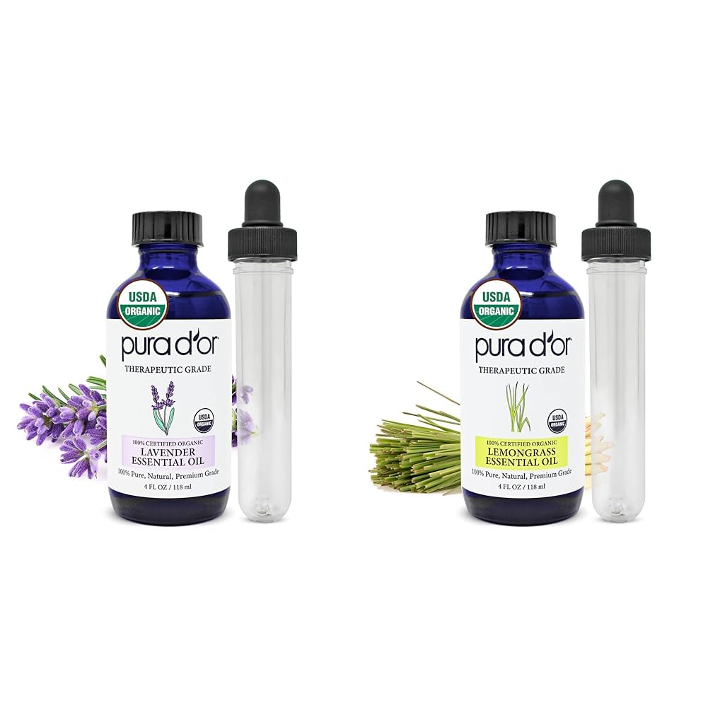 Organic Lavender & Lemongrass Essential Oils Bundle K4211