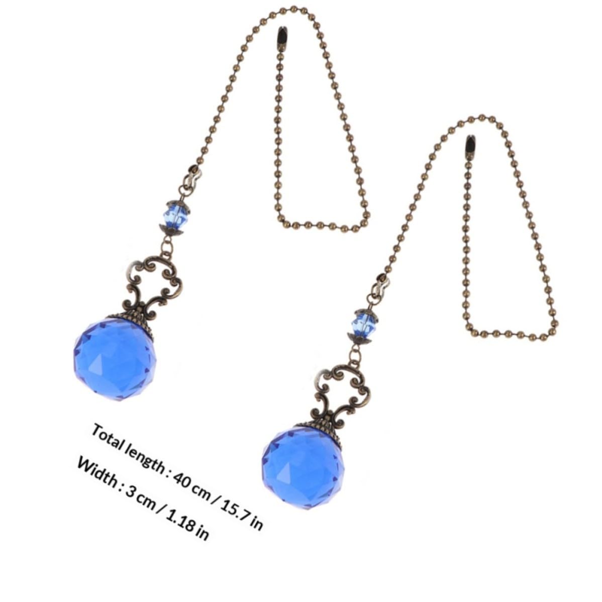 2pcs Crystal Ball Pull Chain Light Accessory O818322