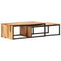 Solid Sheesham Wood Nesting Coffee Table Set Y3370
