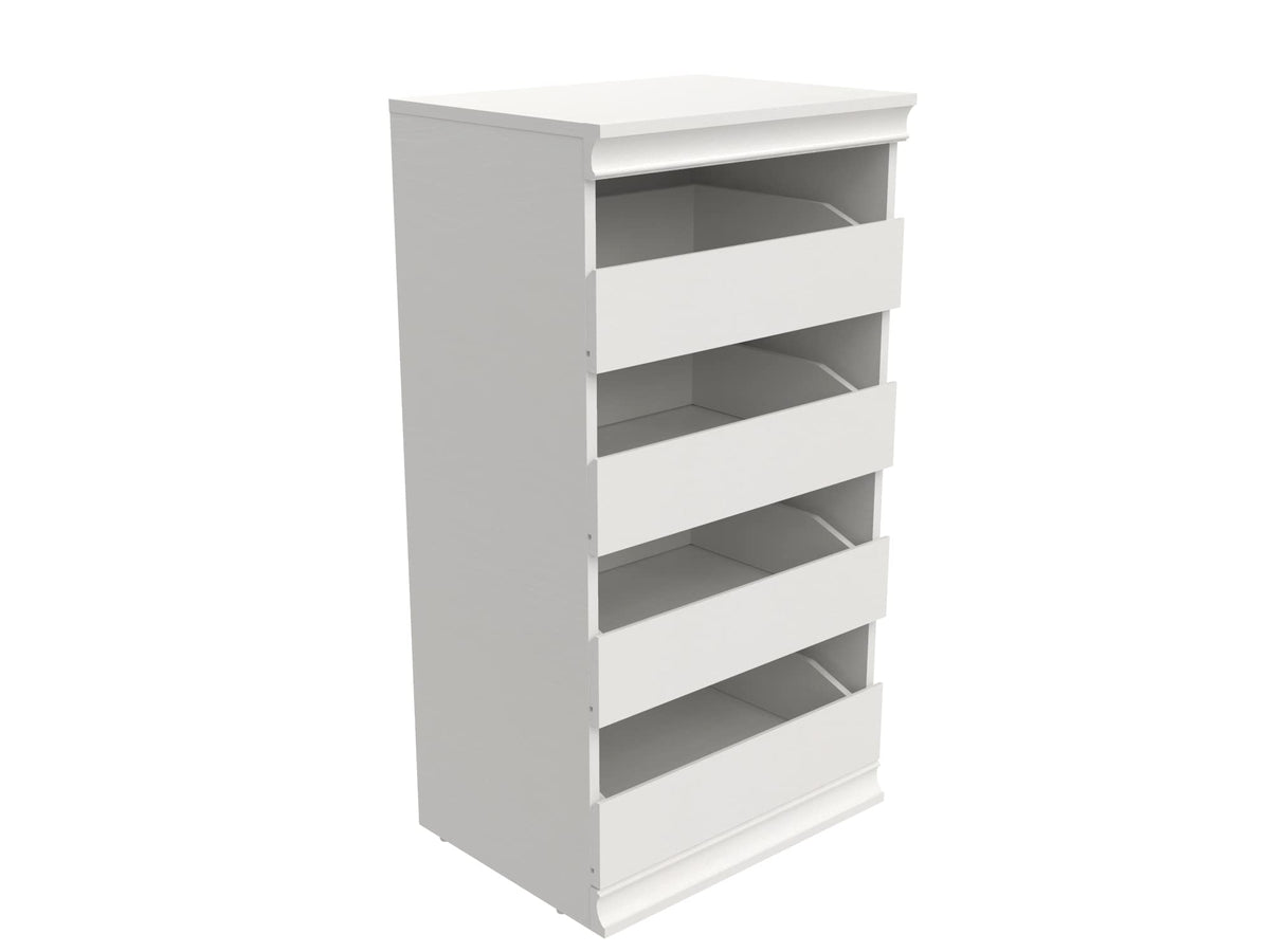 White 4 Drawer Wood Modular Storage Unit B507