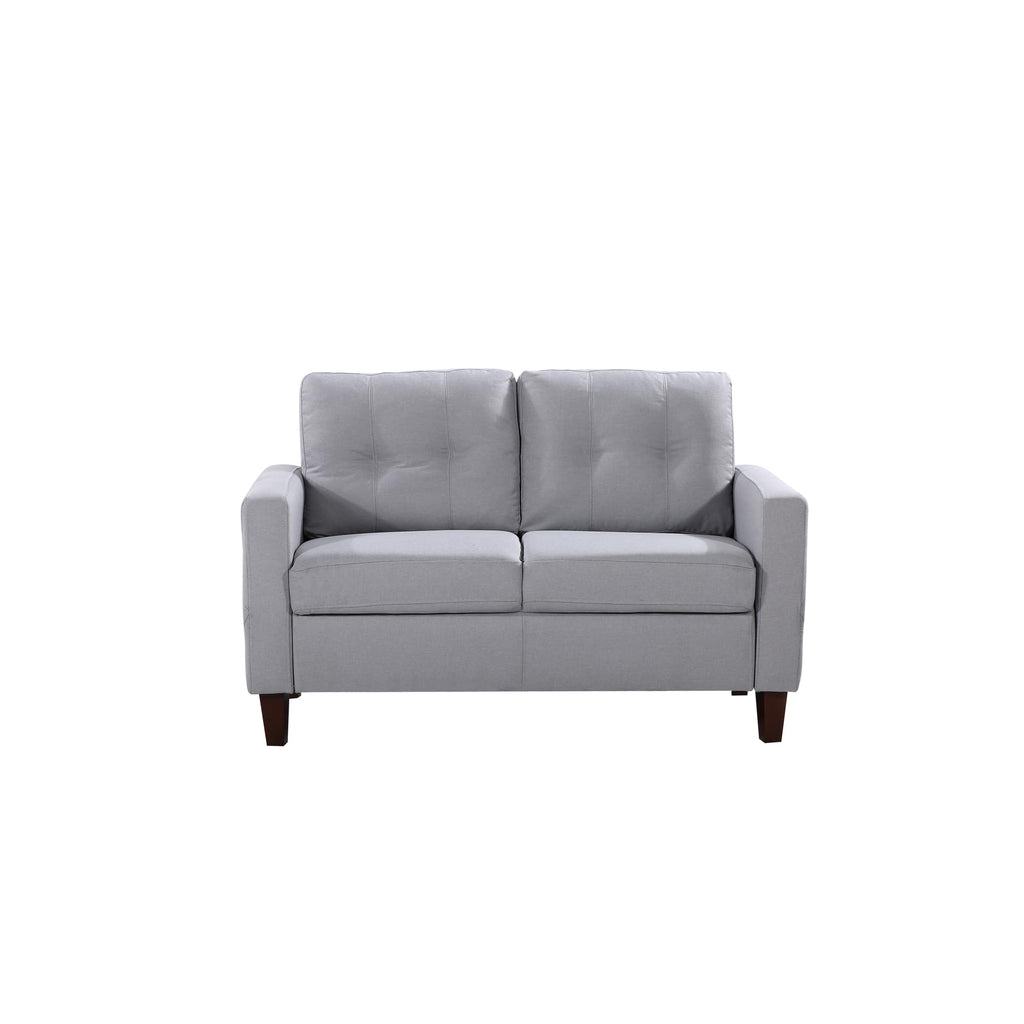 Light Gray Tufted Upholstered Loveseat S5497