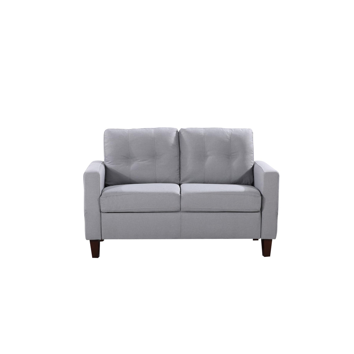 Light Gray Tufted Upholstered Loveseat S5497