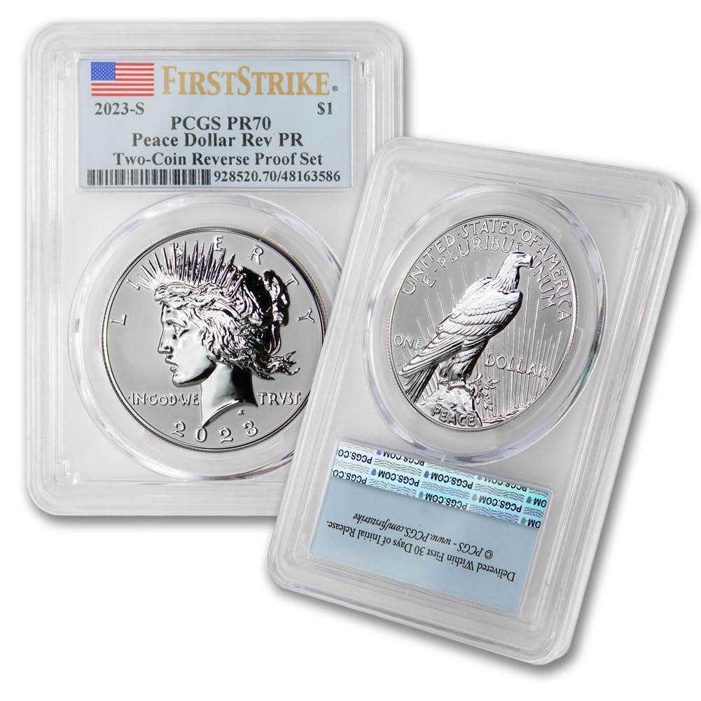 Set of 2 American Proof Silver Morgan & Peace $1 M956533