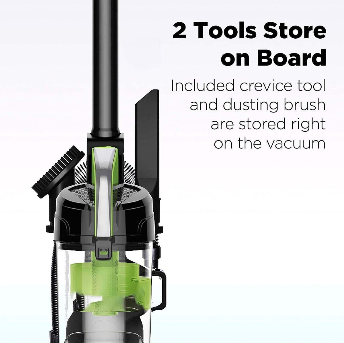Bagless Upright Vacuum with Crevice Tool and Dusting Brush O609857