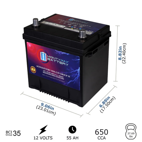 12V 55Ah AGM Replacement Battery A572258
