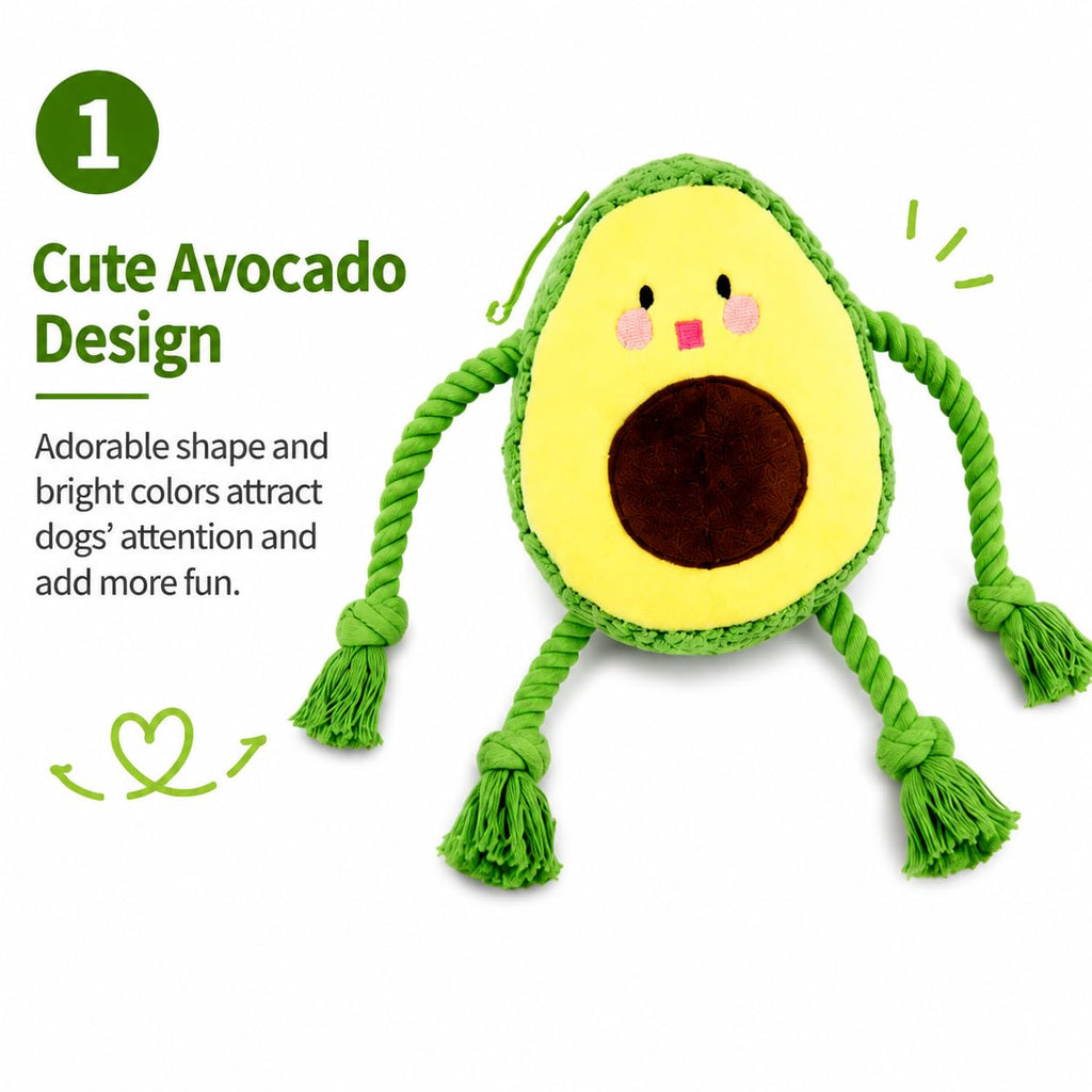 Avocado Rope Plush Dog Toy E6701