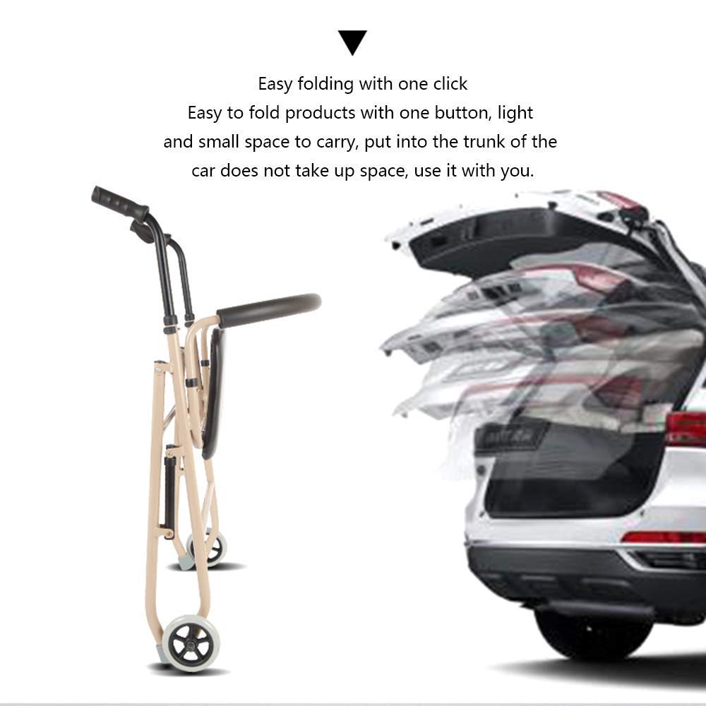 Lightweight Folding Aluminum Rollator Walker with Seat Z5152