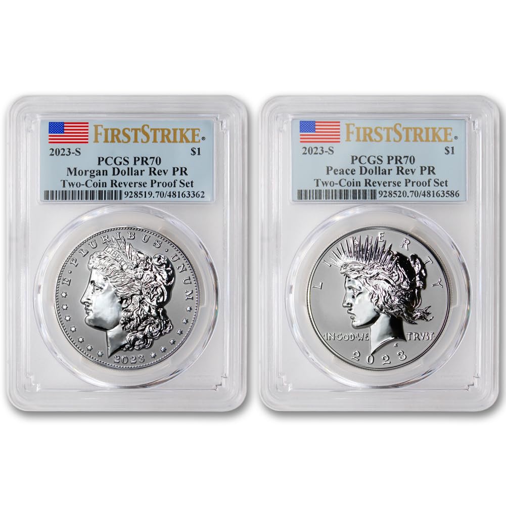 Set of 2 American Proof Silver Morgan & Peace $1 M956533