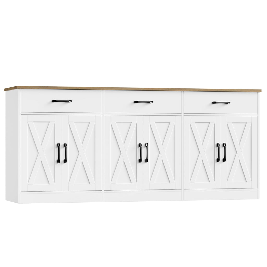 White Kitchen Sideboard Buffet Cabinet with Storage H45222