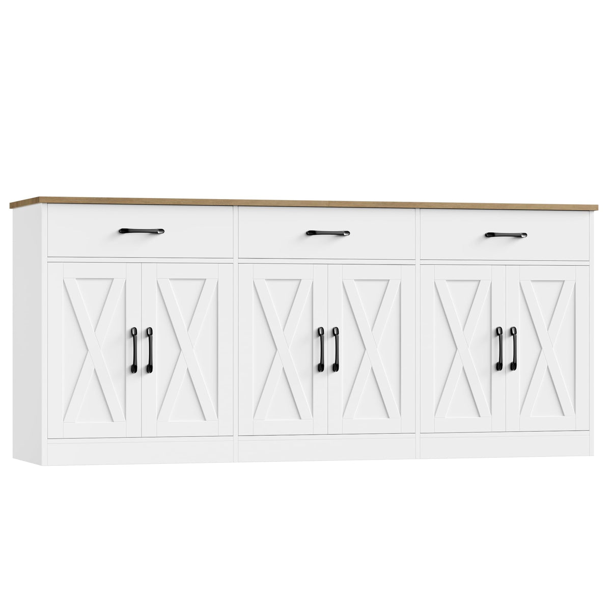 White Kitchen Sideboard Buffet Cabinet with Storage H45222
