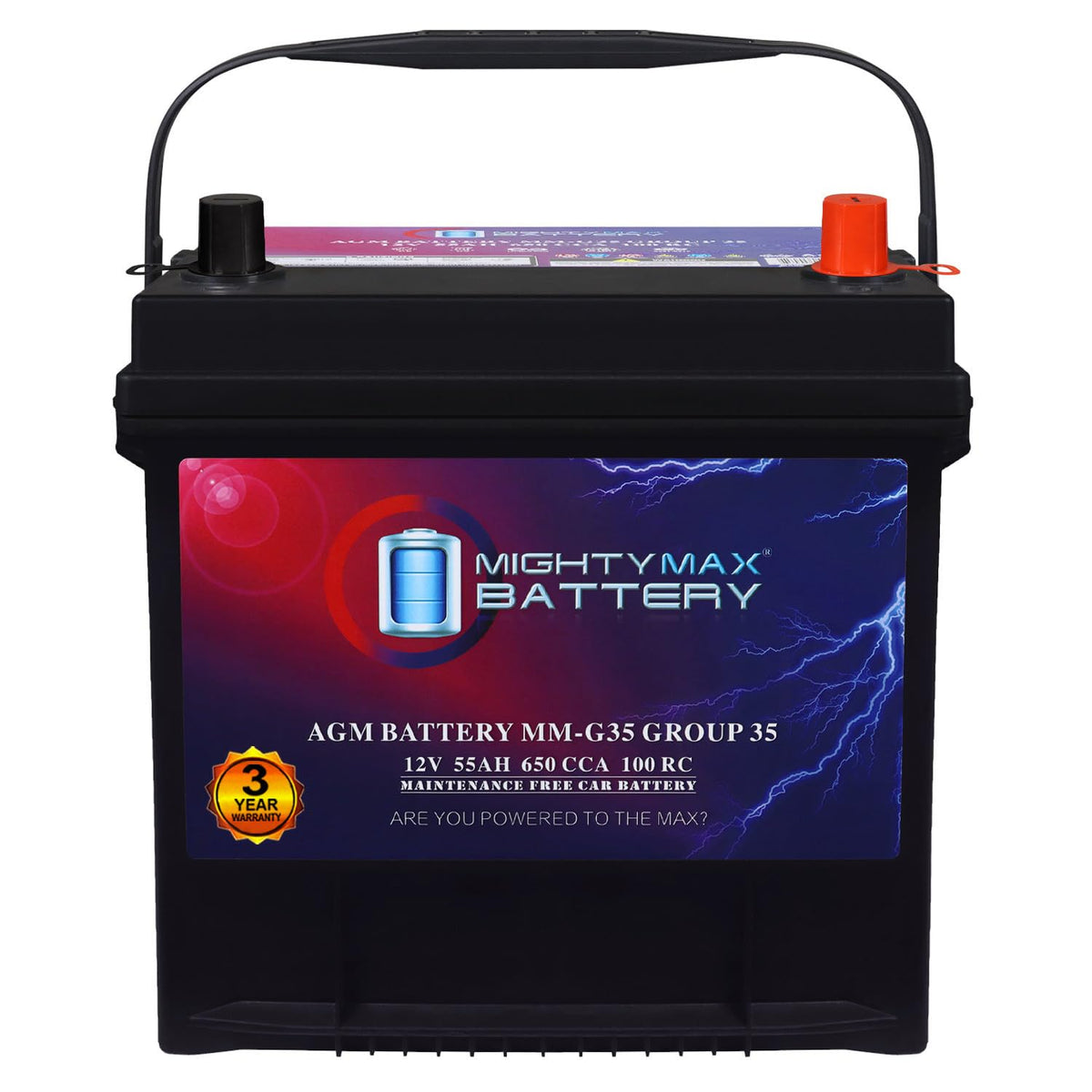 12V 55Ah AGM Replacement Battery A572258