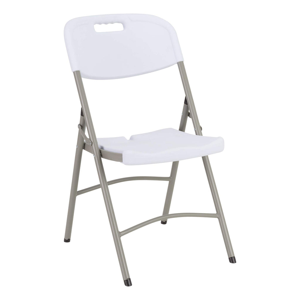 White Plastic Folding Chairs Set of 4 H45906