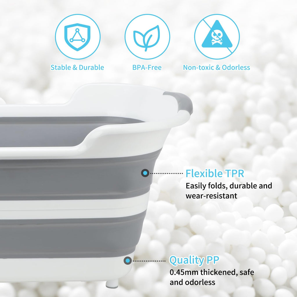 27L Raised Collapsible Dog Bathtub with Drain Q2624