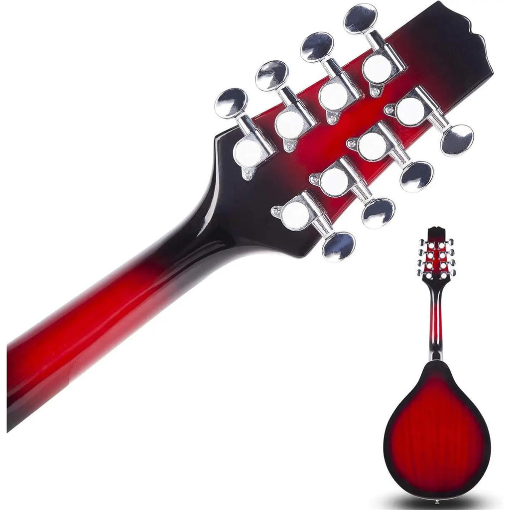Acoustic Electric Mandolin Instrument Vintage Red Sunburst Mahogany Wood S119519