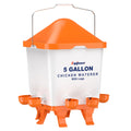 5 Gallons Chicken Waterer Bucket with Cups and Adjustable Legs D5541