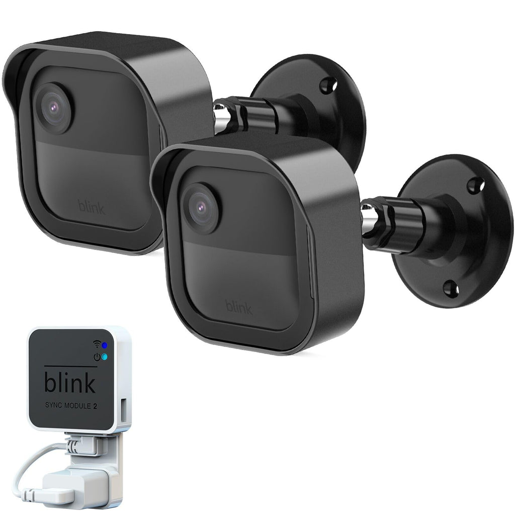 Black 2 Pack Weatherproof Adjustable Camera Mount J952