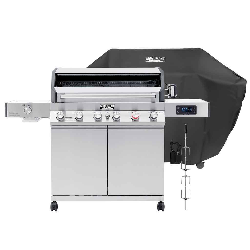 6+1 Burner Stainless Steel Propane Gas Grill with Side Sear Burner C2889