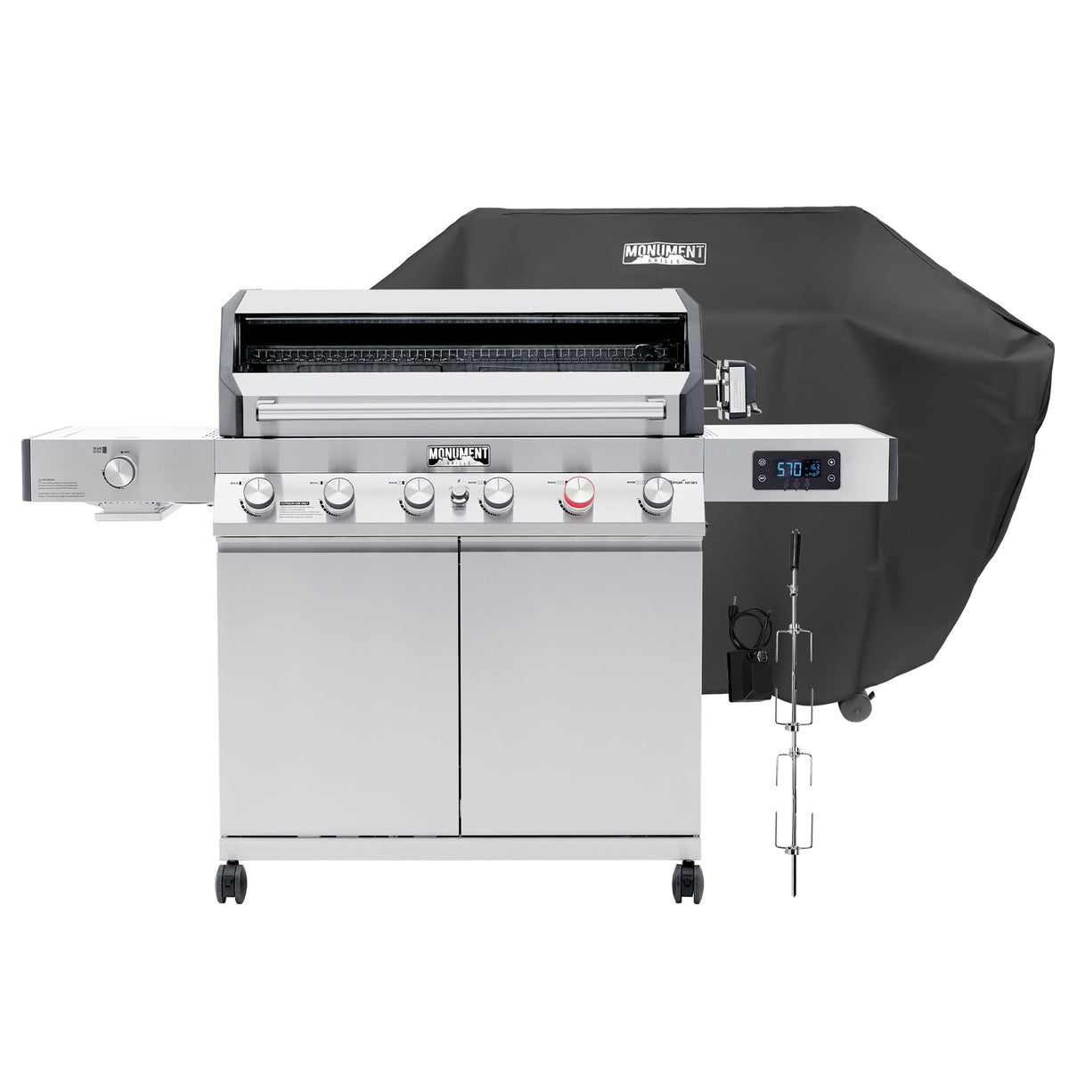 6+1 Burner Stainless Steel Propane Gas Grill with Side Sear Burner C2889