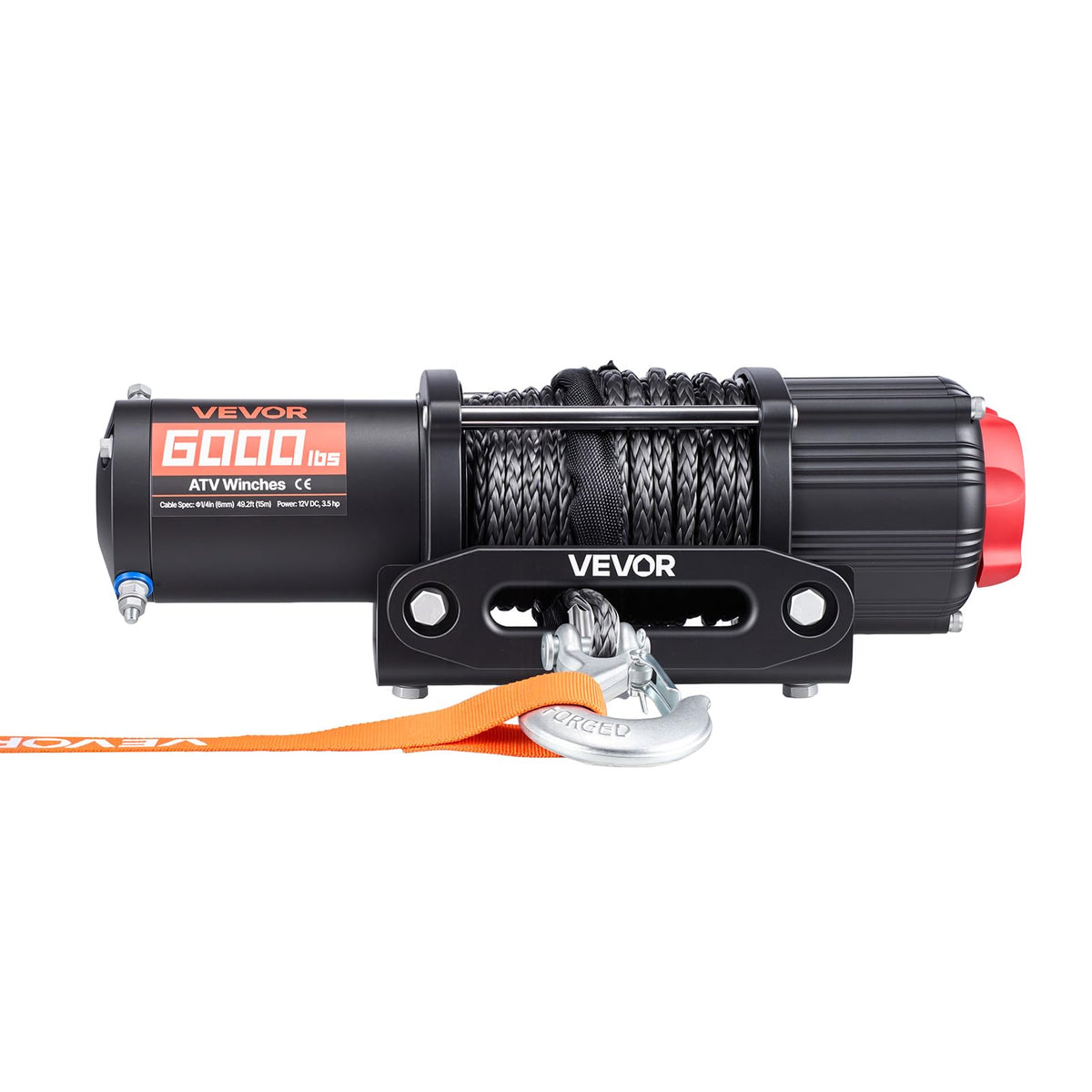6000 lbs 12V Electric Winch with Synthetic Rope J708