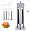 Manual Stainless Steel Sausage Stuffer with 4 Stuffing Tubes E978457