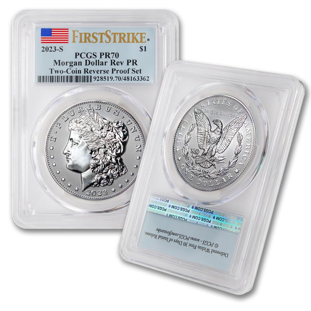 Set of 2 American Proof Silver Morgan & Peace $1 M956533