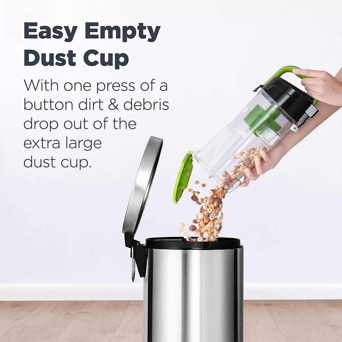 Bagless Upright Vacuum with Crevice Tool and Dusting Brush O609857