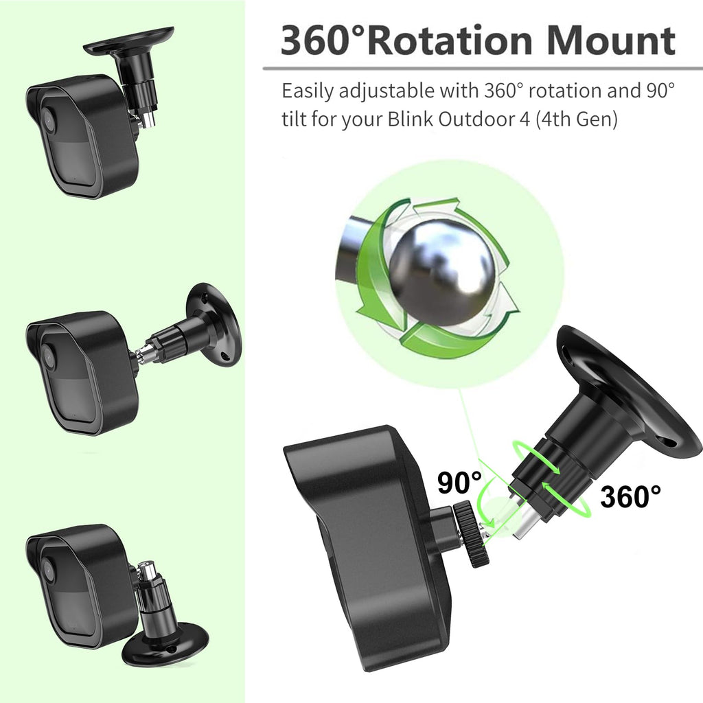 Black 2 Pack Weatherproof Adjustable Camera Mount J952