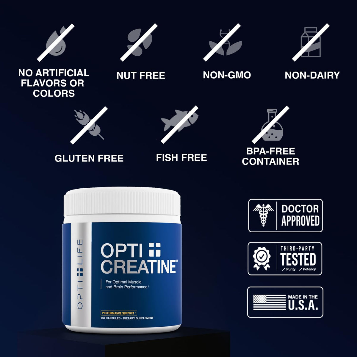 Creatine Monohydrate Capsules 2.5g 180 Count L7811