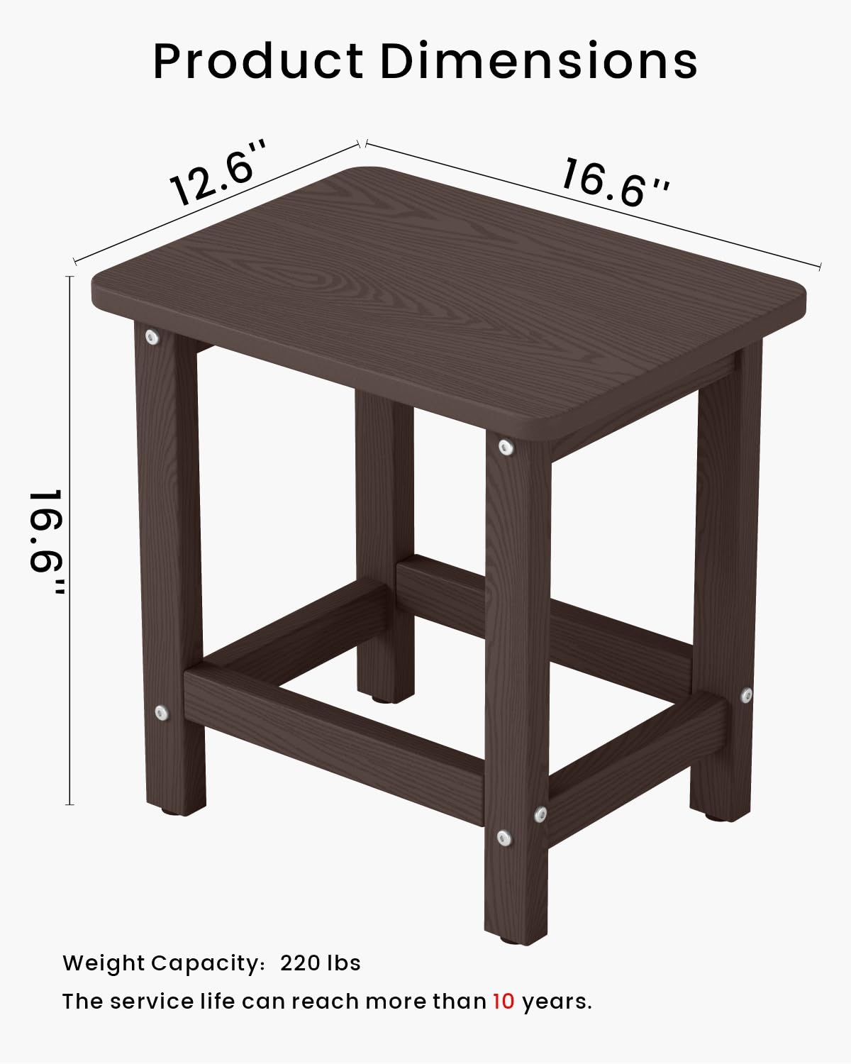 Set of 2 HDPE Outdoor Side Table K9268