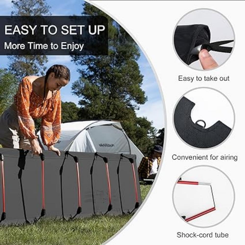 Ultralight Folding Camping Cot 330lbs L943