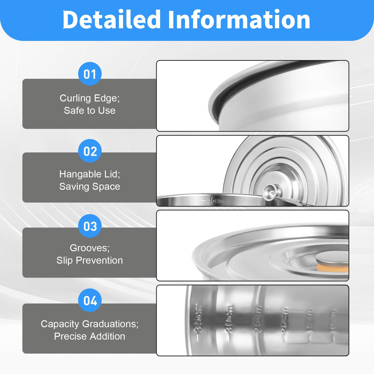 35L Stainless Steel Stockpot with Lid and 2 Handles P644