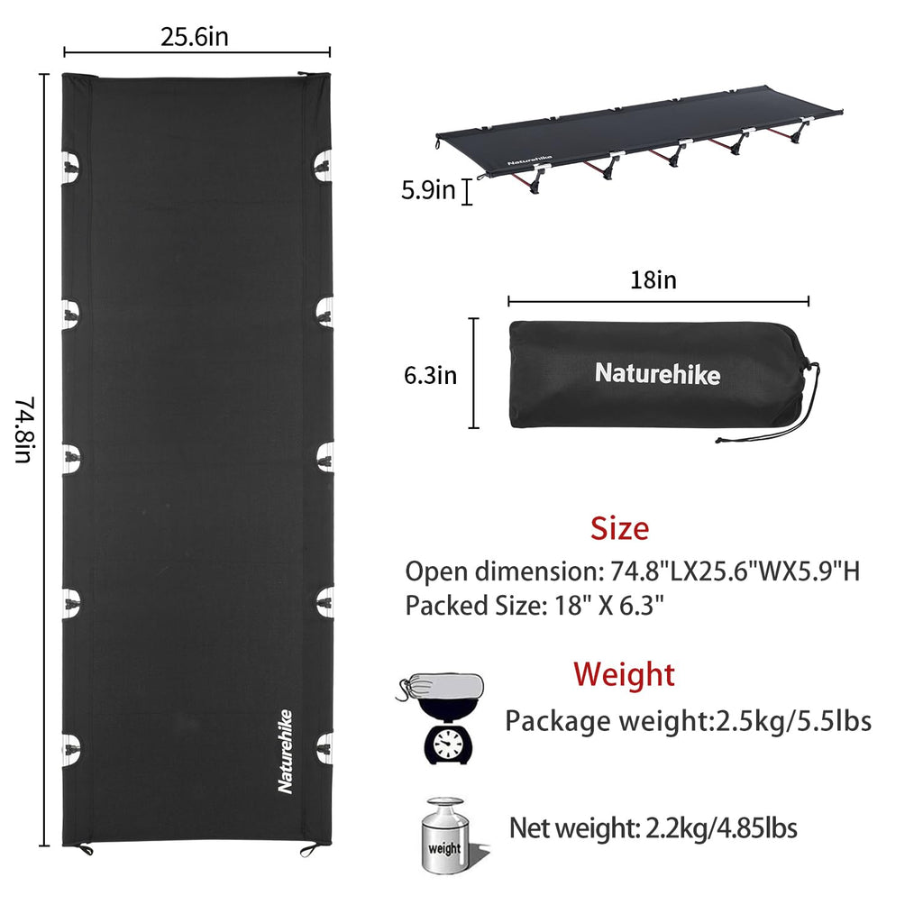 Ultralight Folding Camping Cot 330lbs L943
