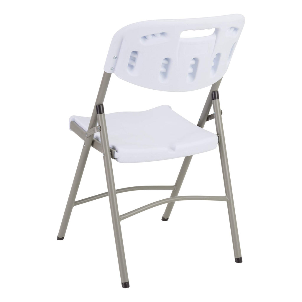 White Plastic Folding Chairs Set of 4 H45906