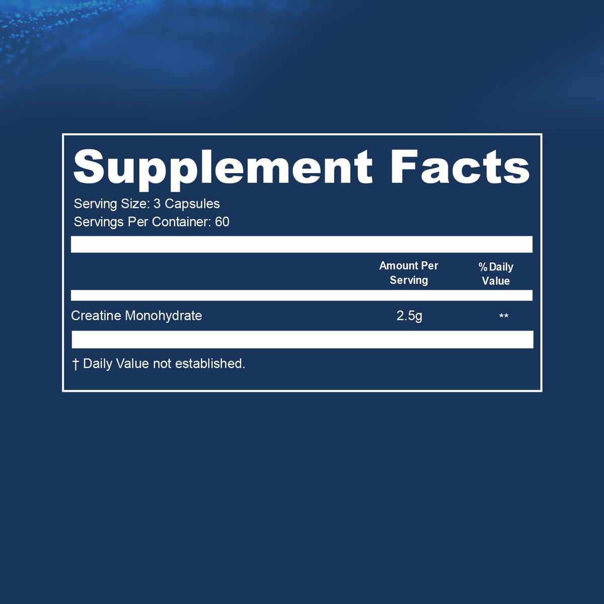 Creatine Monohydrate Capsules 2.5g 180 Count L7811