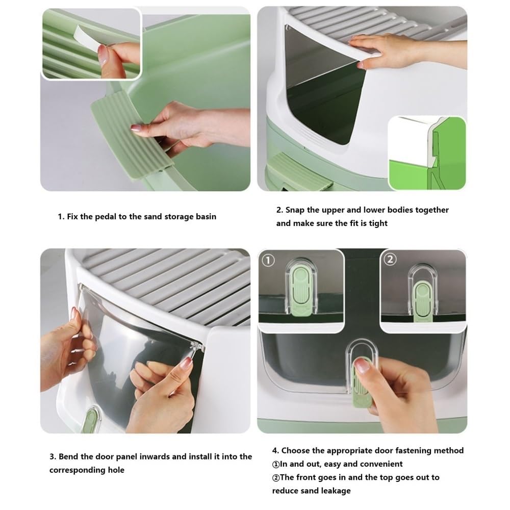 Enclosed Top-Entry Cat Litter Box with Scoop M836