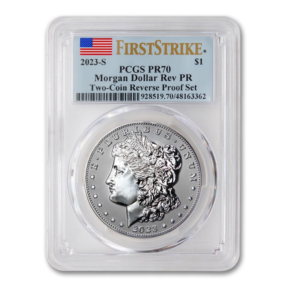 Set of 2 American Proof Silver Morgan & Peace $1 M956533