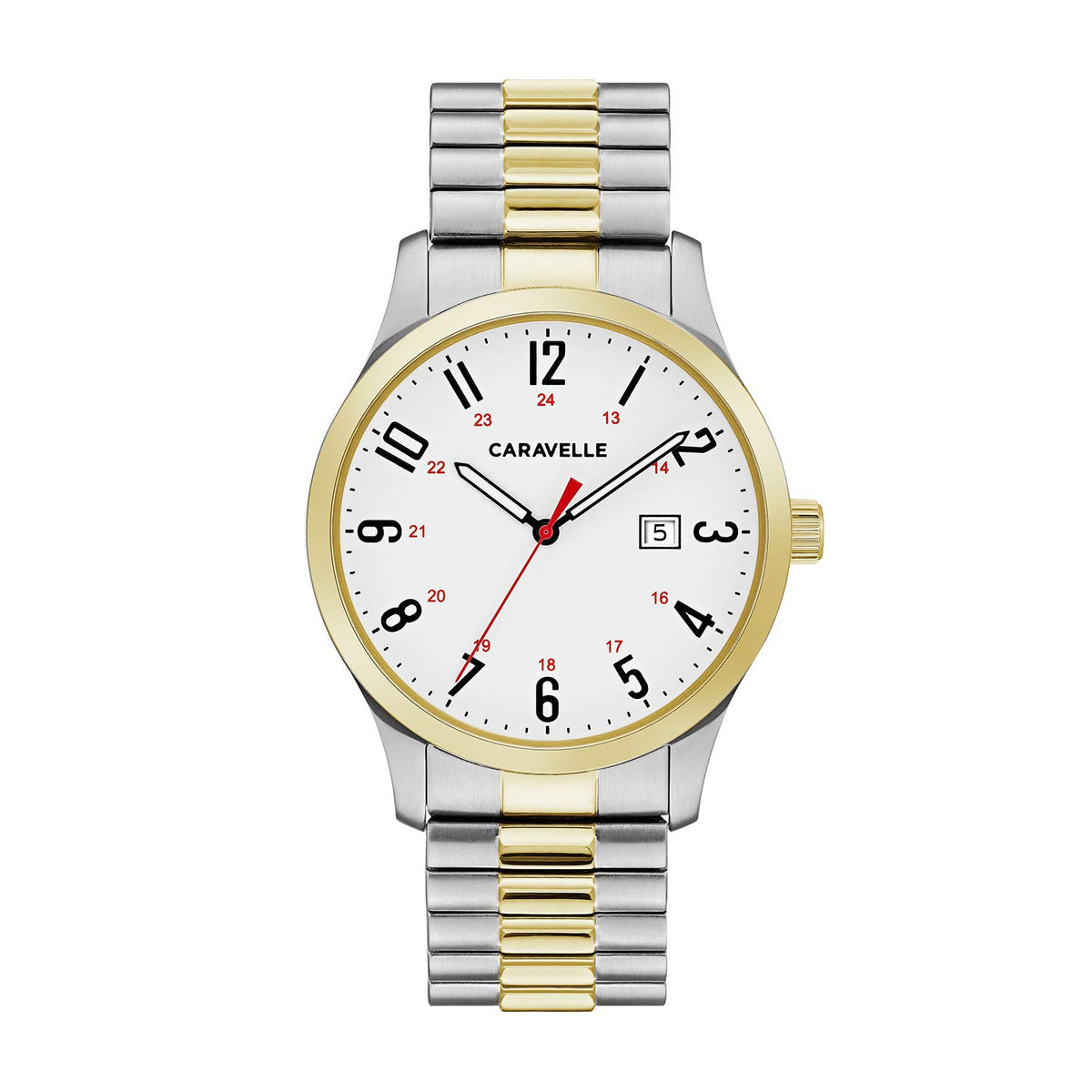 Men's Traditional Quartz Stainless Steel Watch with Expansion Band, 40mm S352