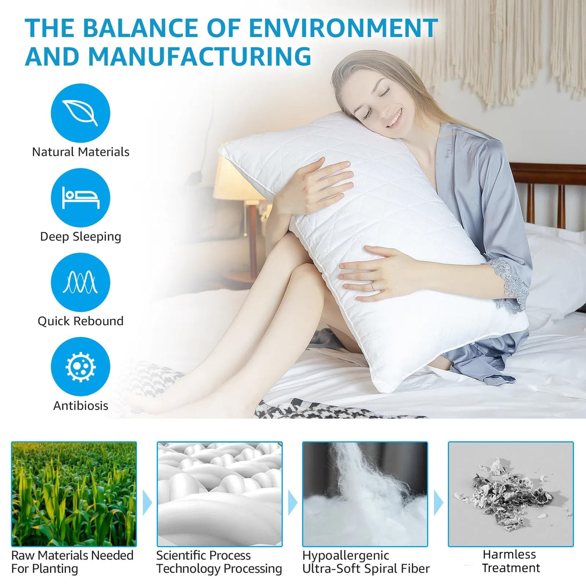 King Size Down Alternative Pillows Set of 2 G868875