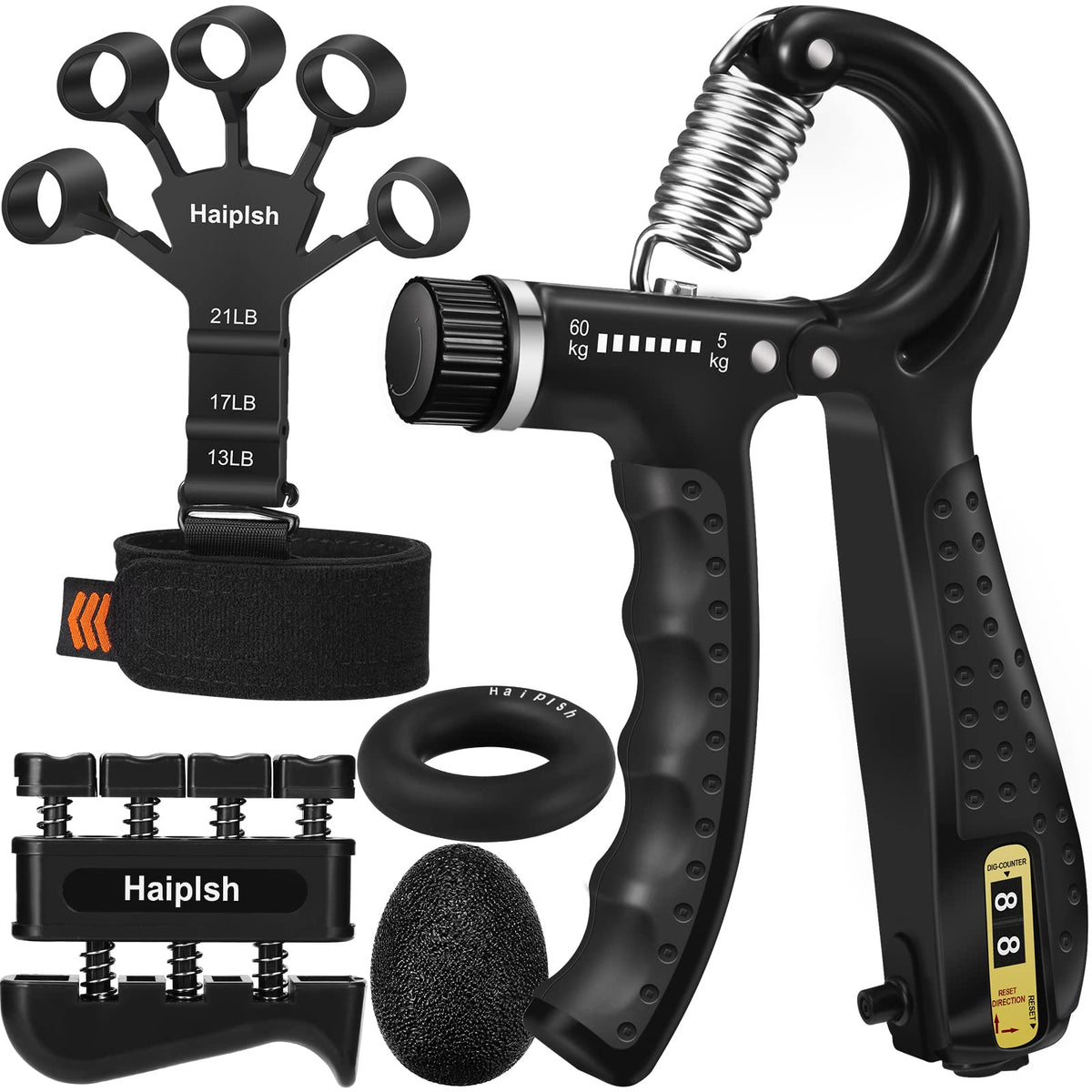 5 Pack Silicone Hand Grip Strengthener Kit N7109