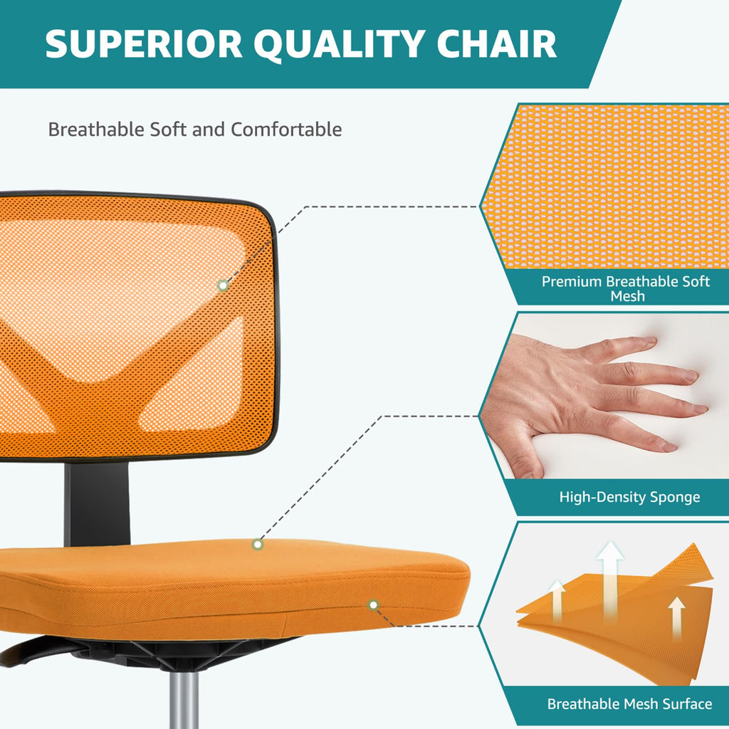 Armless Ergonomic Home Office Chair N502681