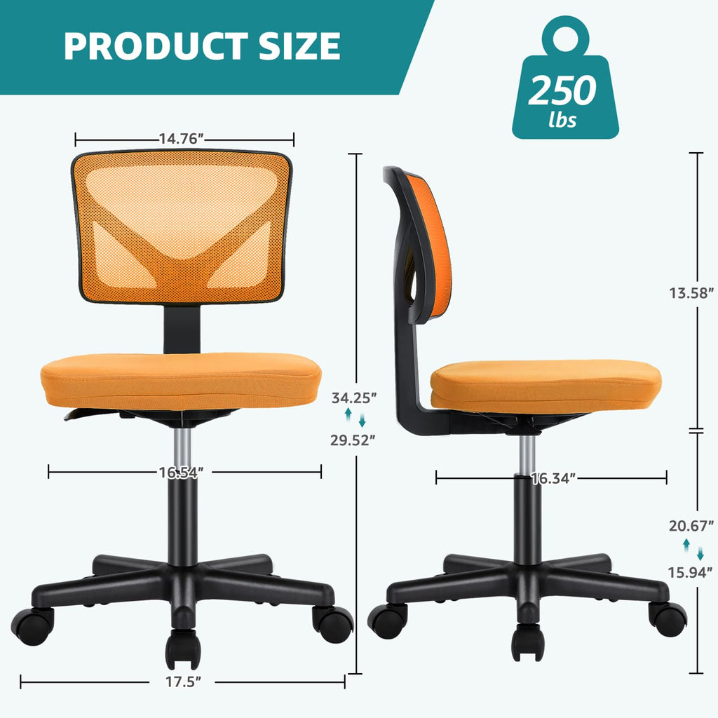 Armless Ergonomic Home Office Chair N502681