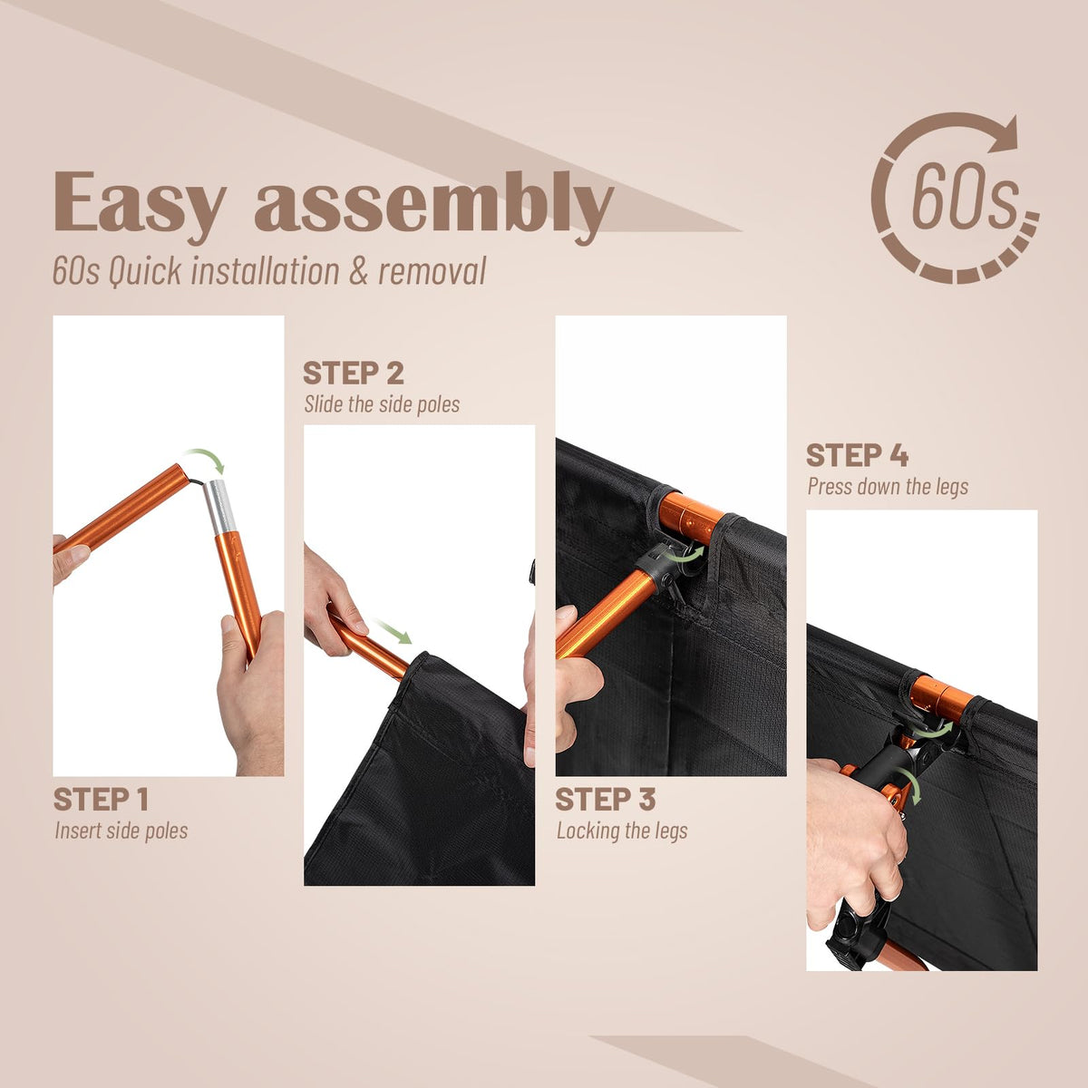 Foldable Camping Cot with Storage Bag M38799