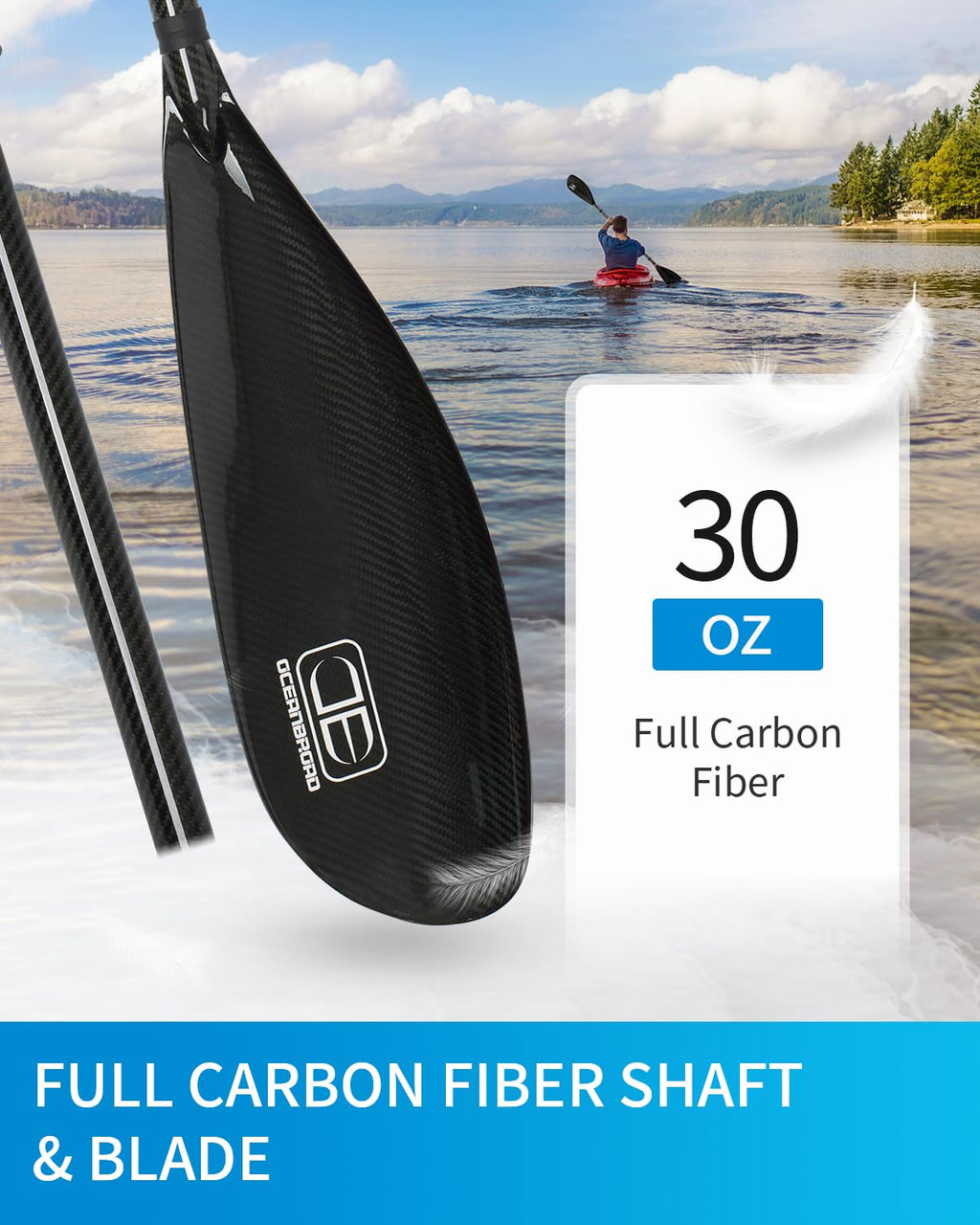 Lightweight Full Carbon Fiber Kayak Paddle K787200