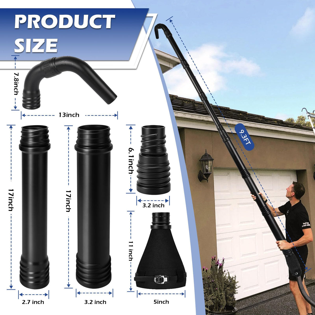 Universal Gutter Cleaning Tools for Leaf Blowers D25086